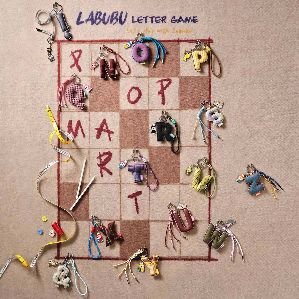 Popmart THE MONSTERS Pin for Love Series- Letter Pendant Blind Box