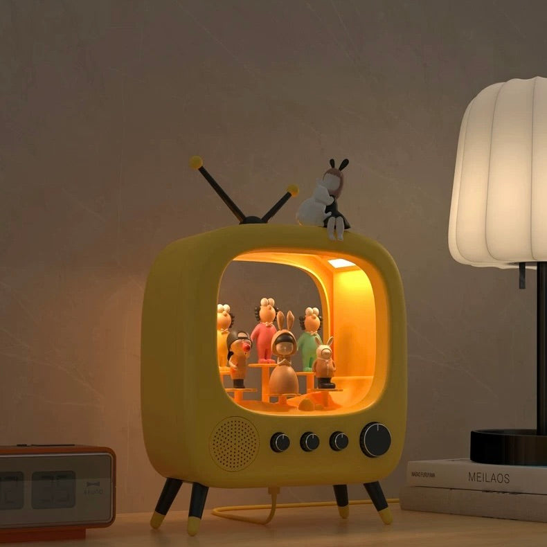 Mini Retro TV Figurine Display Box