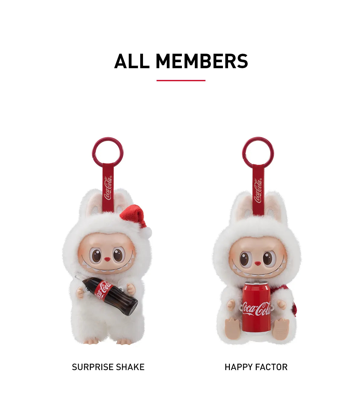 Labubu Coca Cola Plush Keychains