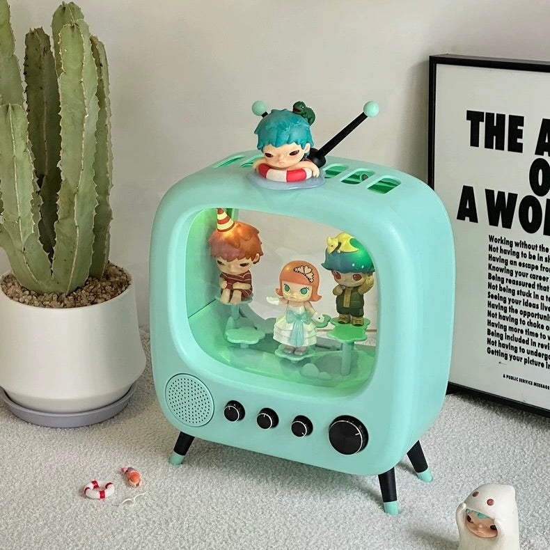 Mini Retro TV Figurine Display Box