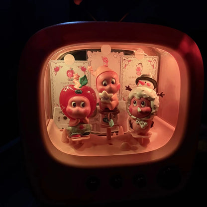 Mini Retro TV Figurine Display Box