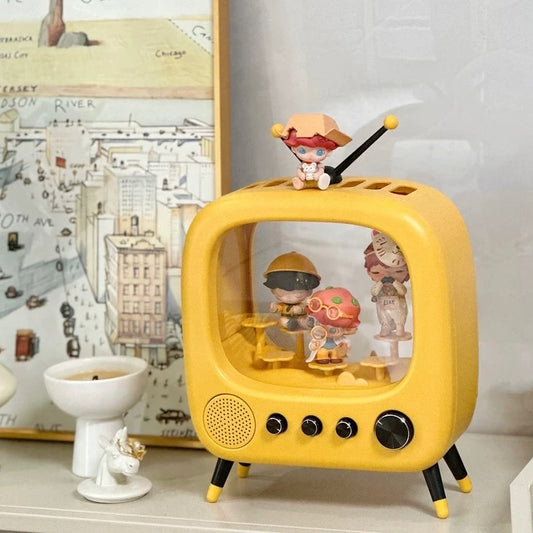 Mini Retro TV Figurine Display Box
