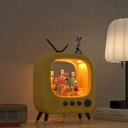 Mini Retro TV Figurine Display Box