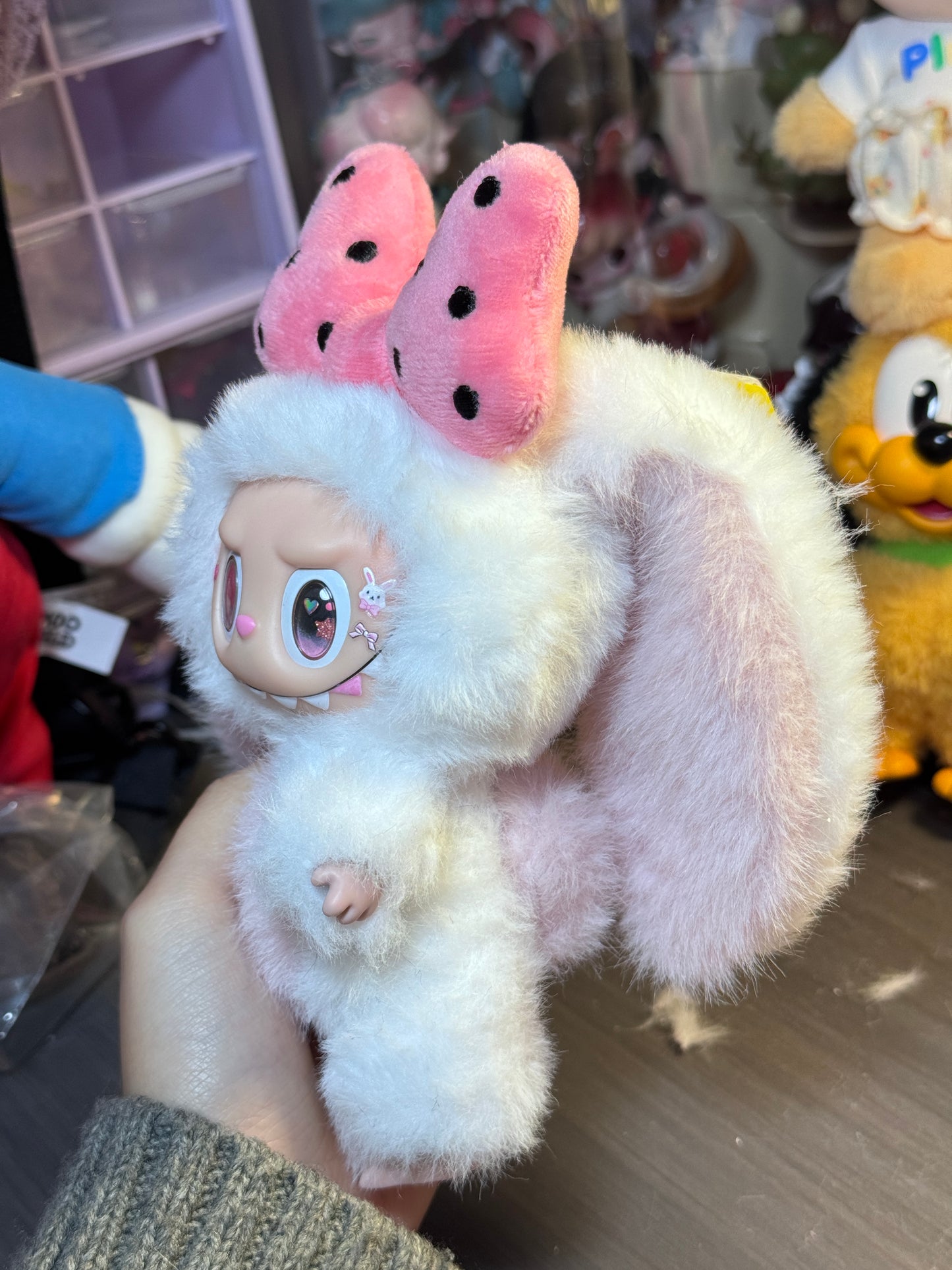 Custom Labubu - White Long Ear Bunny