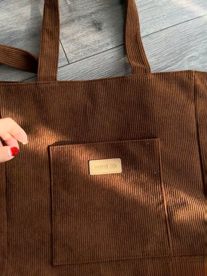 POP MART Crybaby Crying Again Series Brown Tote Bag