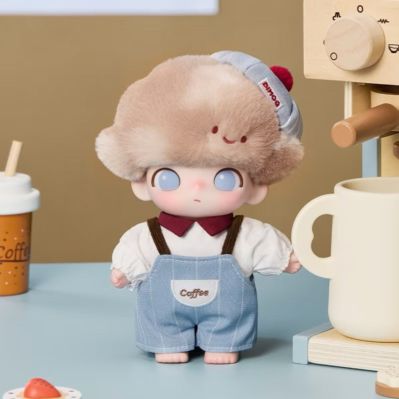 Popmart DIMOO Crush on Coffee Series-Vinyl Plush Blister Pack Keychain Pendant
