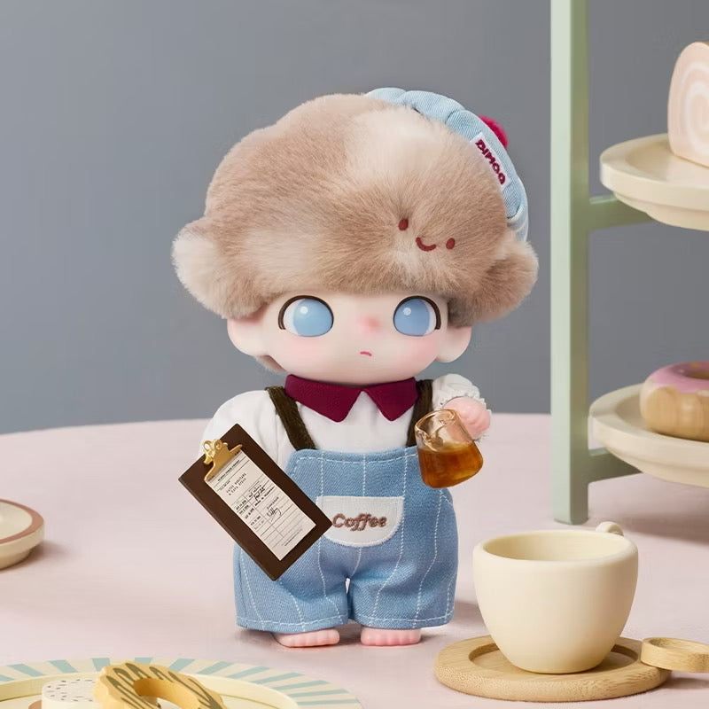 Popmart DIMOO Crush on Coffee Series-Vinyl Plush Blister Pack Keychain Pendant