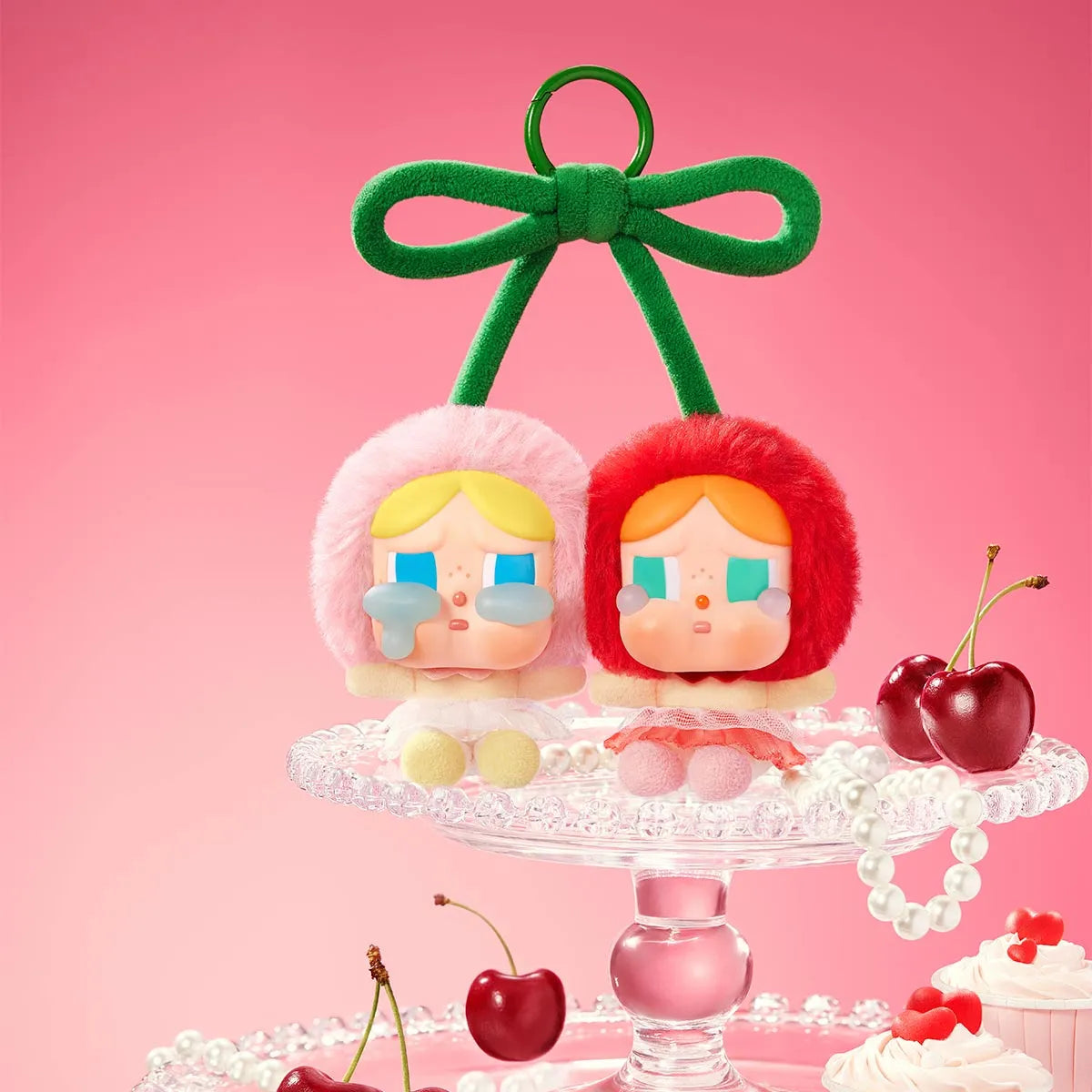 Popmart CRYBABY Crying For Love Series-Vinyl Plush Hanging Card (Love You Cherry Much)