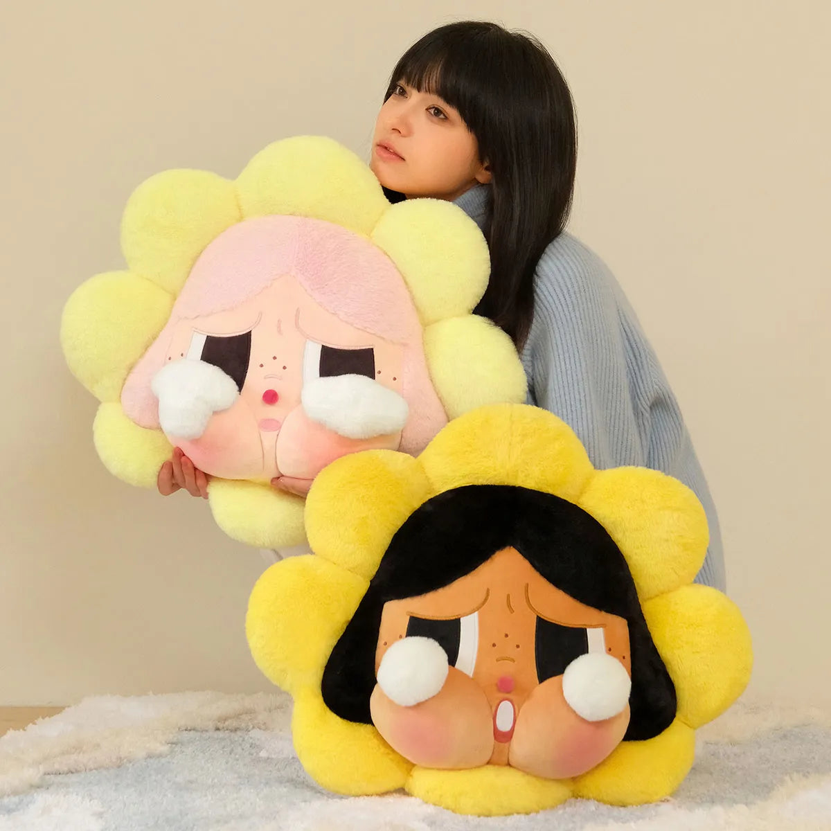 Popmart CRYBABY Sad Club Series-Pillow (Yellow)