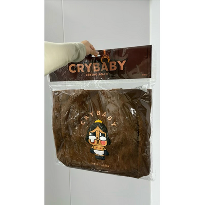 POP MART Crybaby Crying Again Series Brown Tote Bag